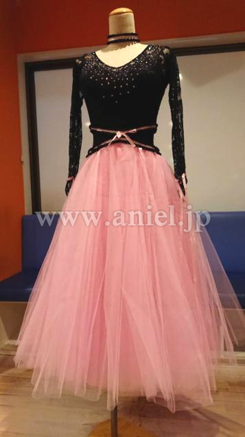 M6821・ピンク&黒【タカダンス】※試着不可