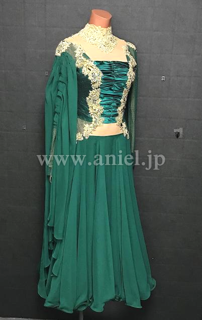 M8425・緑&ゴールド※試着不可