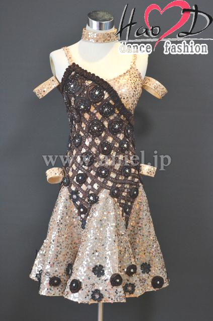 L2541・ベージュ&焦げ茶