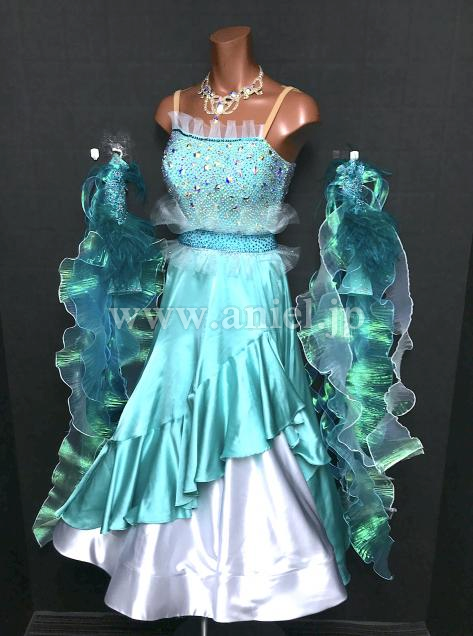 B395・シアンブルー&ホワイト