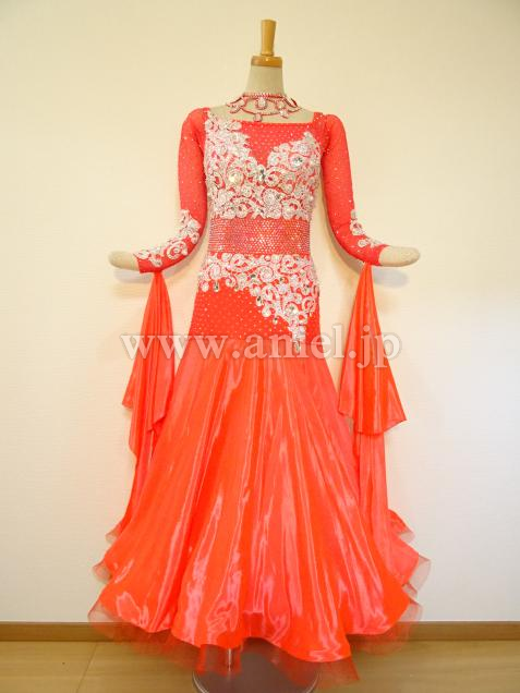 M4856・フレースレッド&白