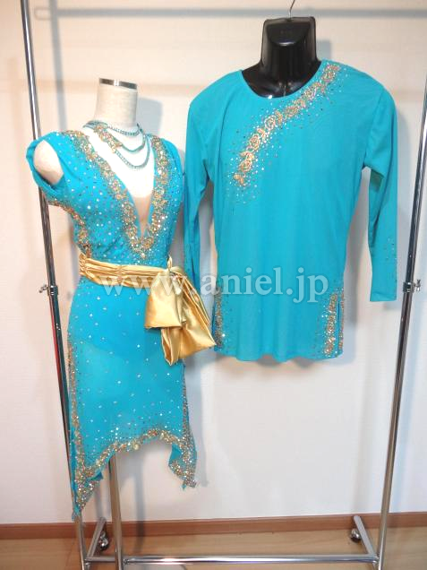 L2931・ターコイズブルー&ゴールド