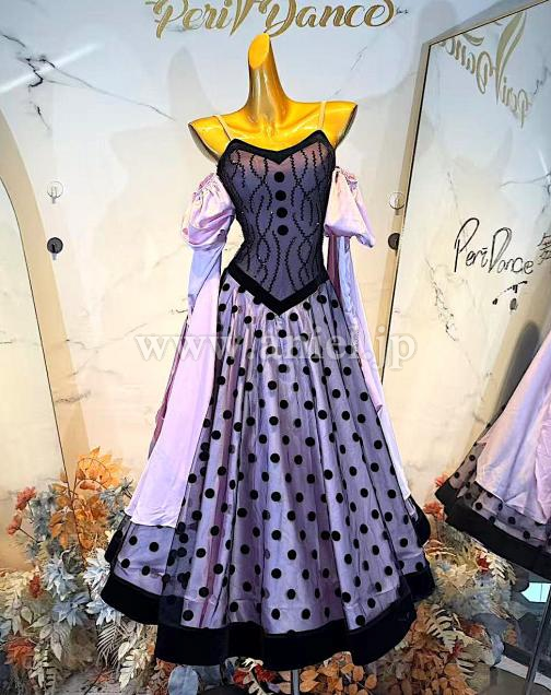 B361・ベビーピンク&ブラックドット