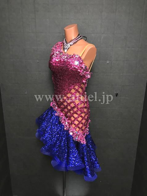 L6894・ピンク&青スパンコール