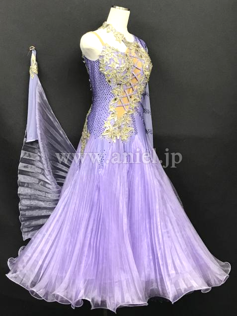 M7544・ラベンダー&ゴールド※試着不可