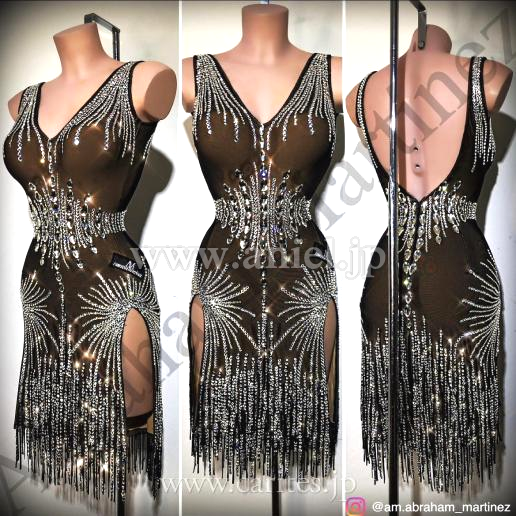 L6498・【Abraham Martinez】ブラック&クリスタルシルバー