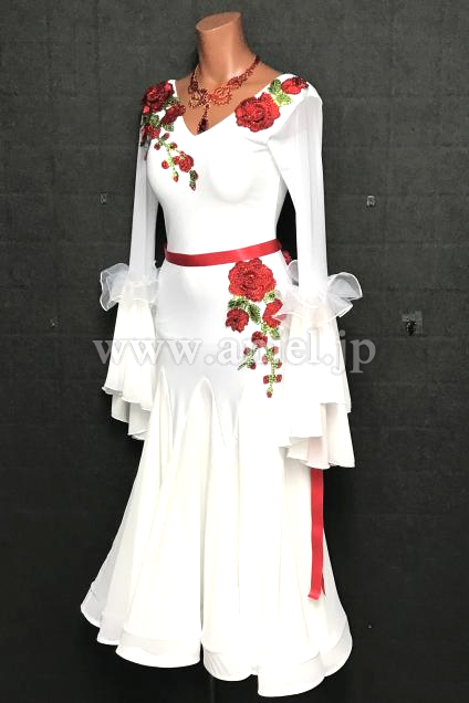 M8442・白&赤薔薇