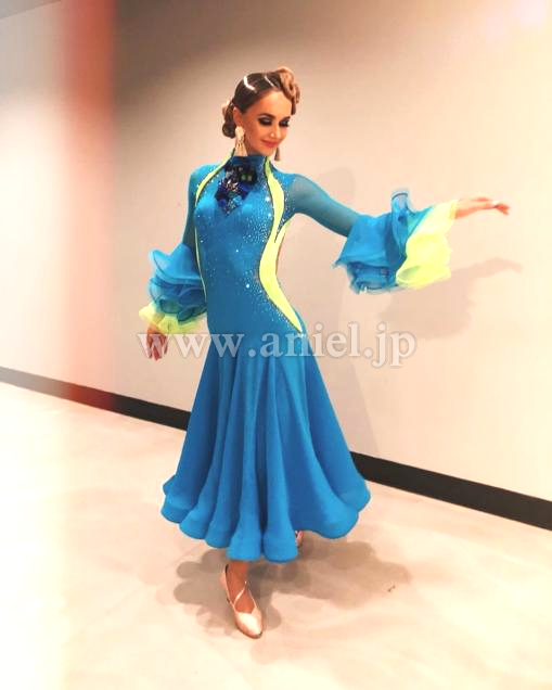 M6419・【EM】ターコイズブルー【エリザ着用】