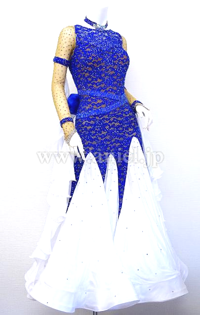 M5687・ロイヤルブルー&白