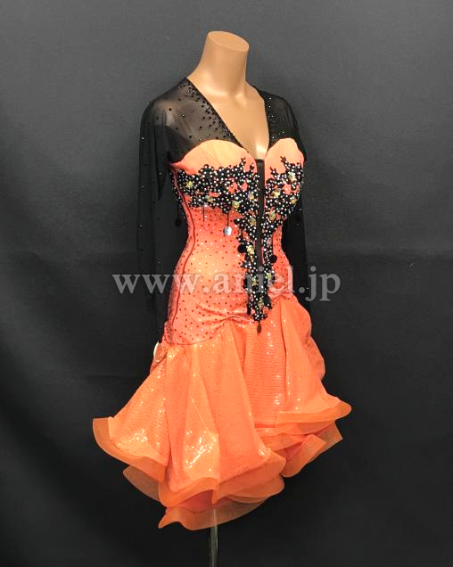 L6521・オレンジ&黒 ※試着不可