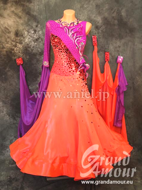 M4120・【Grand Amour】タンゴフレア&マゼンタ