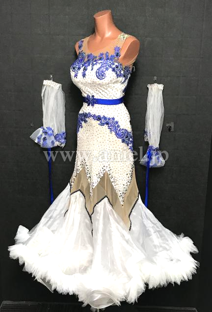 M8463・【Silvia Design】白&青