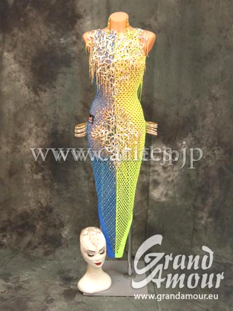 L6104・【Grand Amour】ターコイズブルー&イエロー