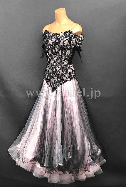 M7564・【Vstudio】黒&ベビーピンク