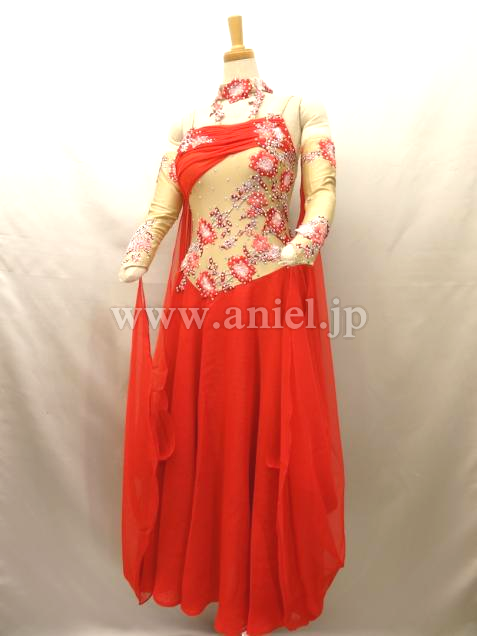 M2842・赤&ベージュ※試着不可