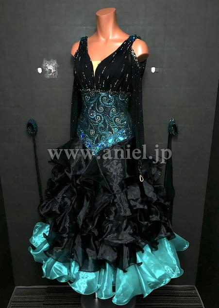 B423・【チャコット】黒&ジェード