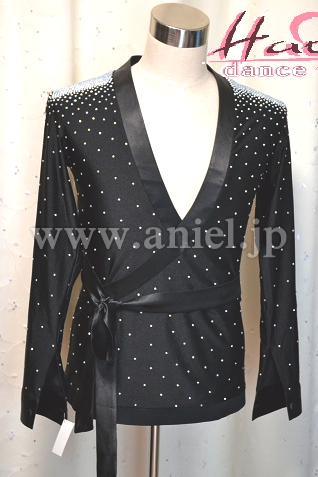 L2571・男性用ラテンシャツ黒※試着不可