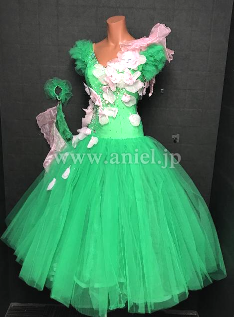 M8470・【チャコット】緑&ベビーピンク