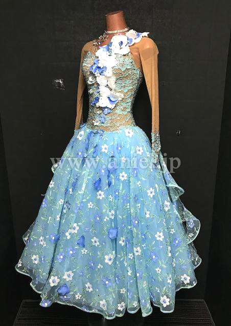 M9090・【gentil】水色&白