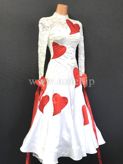 M7821・白&赤ハート