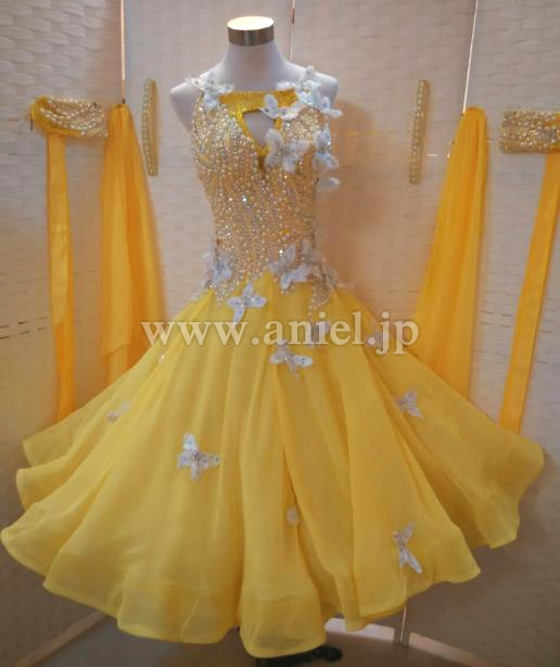 M4135・黄&蝶々※試着不可