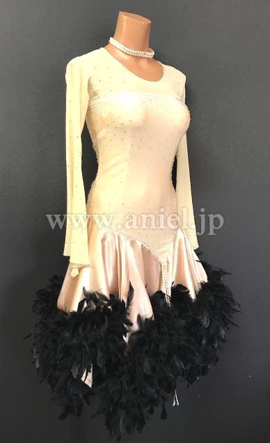 L6145・ベージュ&黒※試着不可