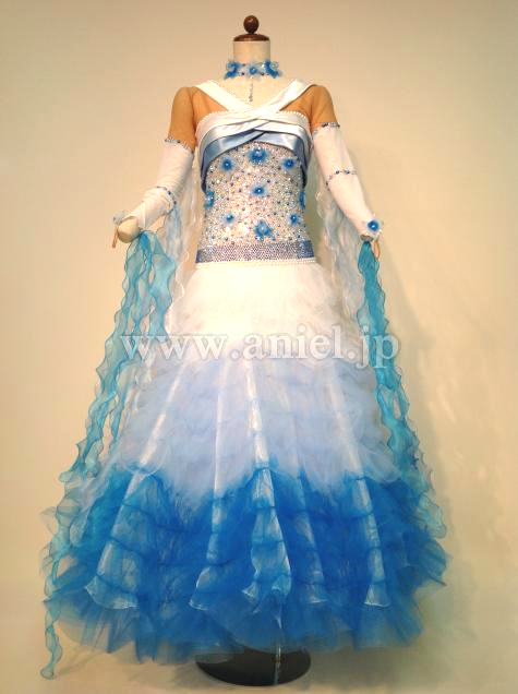 M2865・【Sapiel】水色青&白