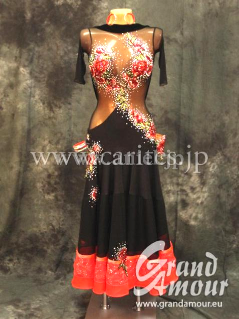 L3923・【Grand Amour】黒&薔薇パソドレス