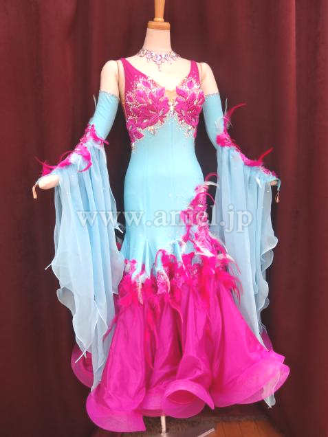 M4793・水色&フーシャピンク※試着不可