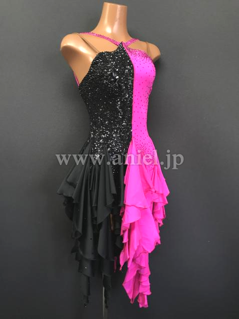 L6140・【Chrisanne】黒&ピンク