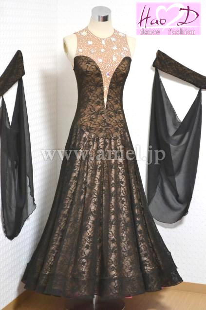 M2930・黒レース&ショッキングピンク