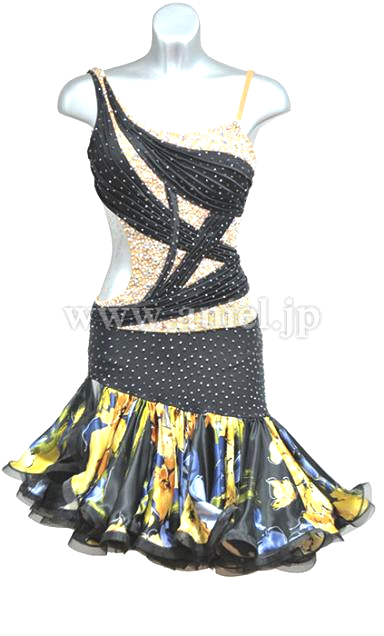 L2082・黒ベージュ&花柄※試着不可