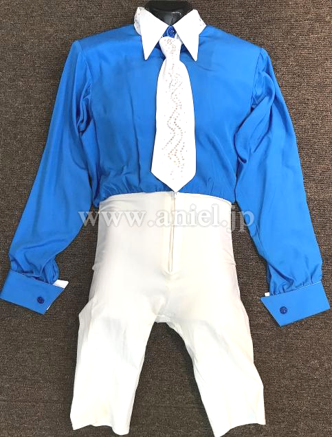 L5337・水色メンズラテンシャツ&パンツ【チャコット】※試着不可