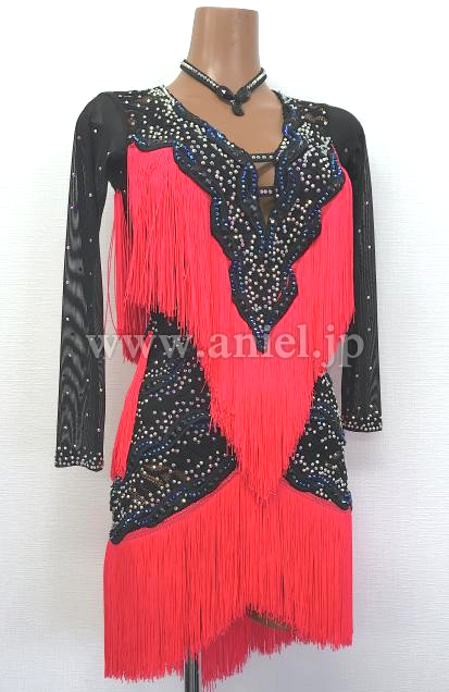 L5342・赤&黒フリンジ