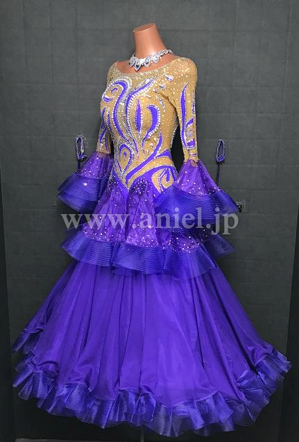 M8515・【タカダンス】紫&ベージュ