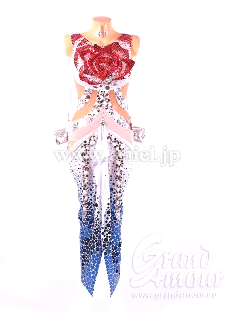 PL2118・【Grand Amour】白&ブルー&赤