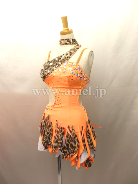 L2105・オレンジ&ヒョウ柄※試着不可