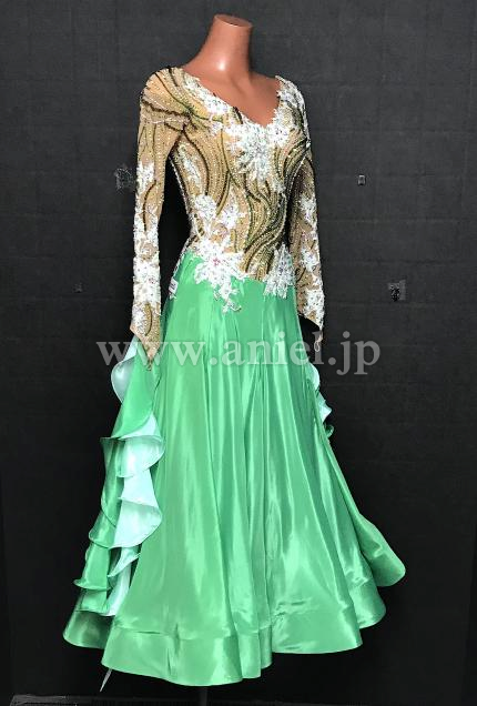 M8532・【gentil】緑&白