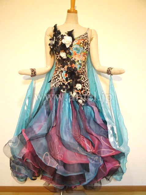 M4962・ヒョウ柄&水色ピンク※試着不可