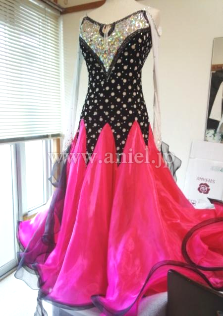 M2942・黒ドット&ピンク