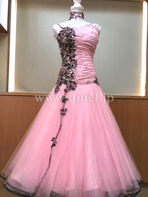 M4966・【Ajour Design】ピンクチュール&黒