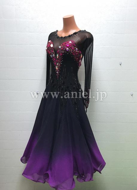 M8543・黒&紫&ピンク