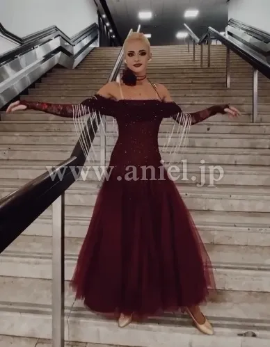 vol.27配信先行販売ドレス(スタンダード)・【DANCE QUEEN】ワインレッド【Dora着用】