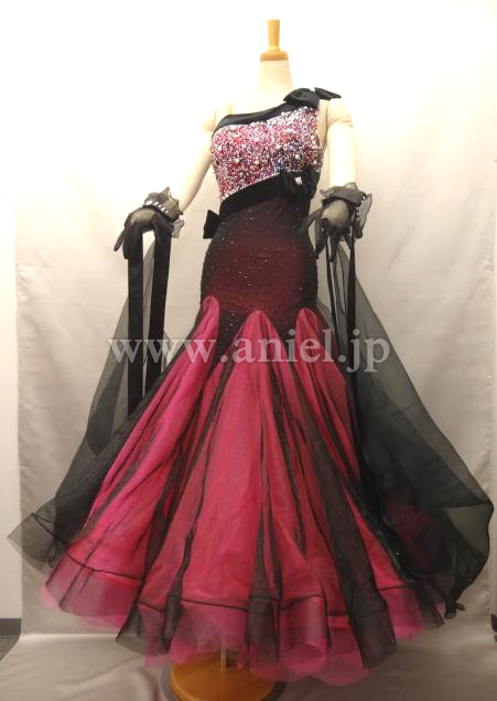 メルマガ57号目玉ドレス(モダン)・ピンク&黒