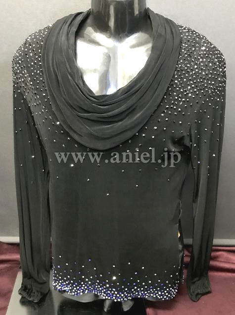 L5581・黒メンズラテンシャツ※試着不可