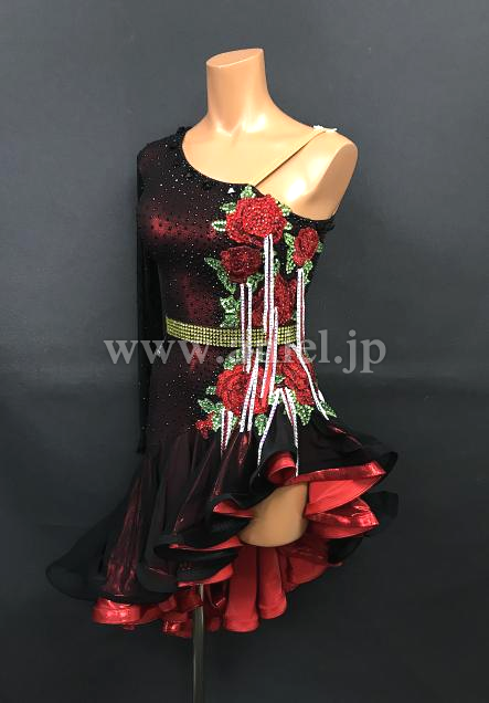 L6570・黒&赤薔薇