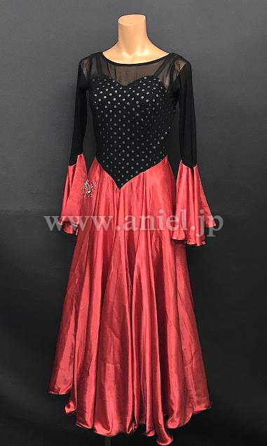 L6577・ 黒&赤パソドレス※試着不可