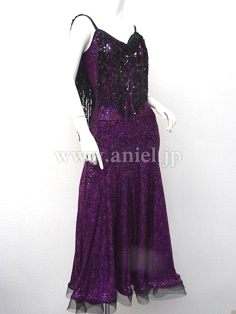 L3979・紫&黒パソドレス※試着不可