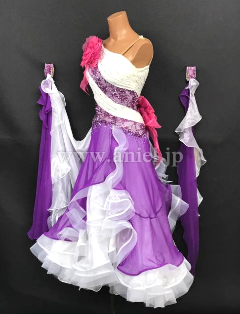 M7921・紫&ピンク&白