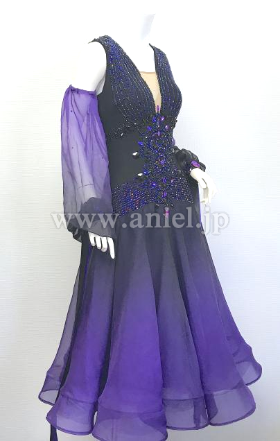 M6605・黒&紫グラデーション